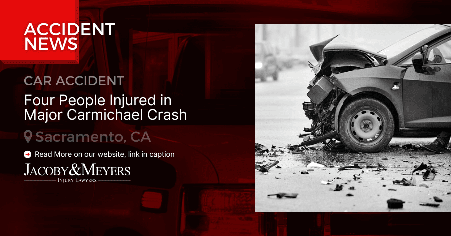 Four People Injured in Major Carmichael Crash