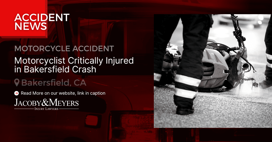 Motorcyclist Critically Injured in Bakersfield Crash